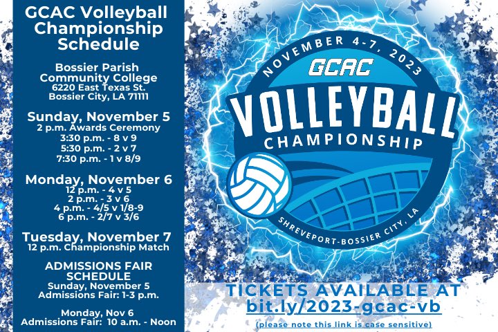 2023-24 GCAC Volleyball Championships Schedule