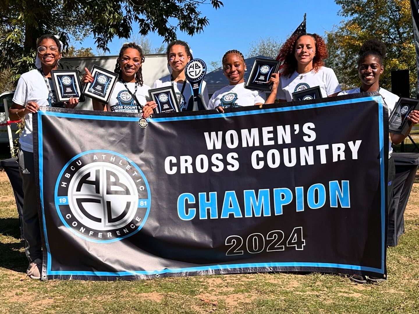 2024 HBCUAC Womens Cross Country Champions - Dillard Bleu Devils