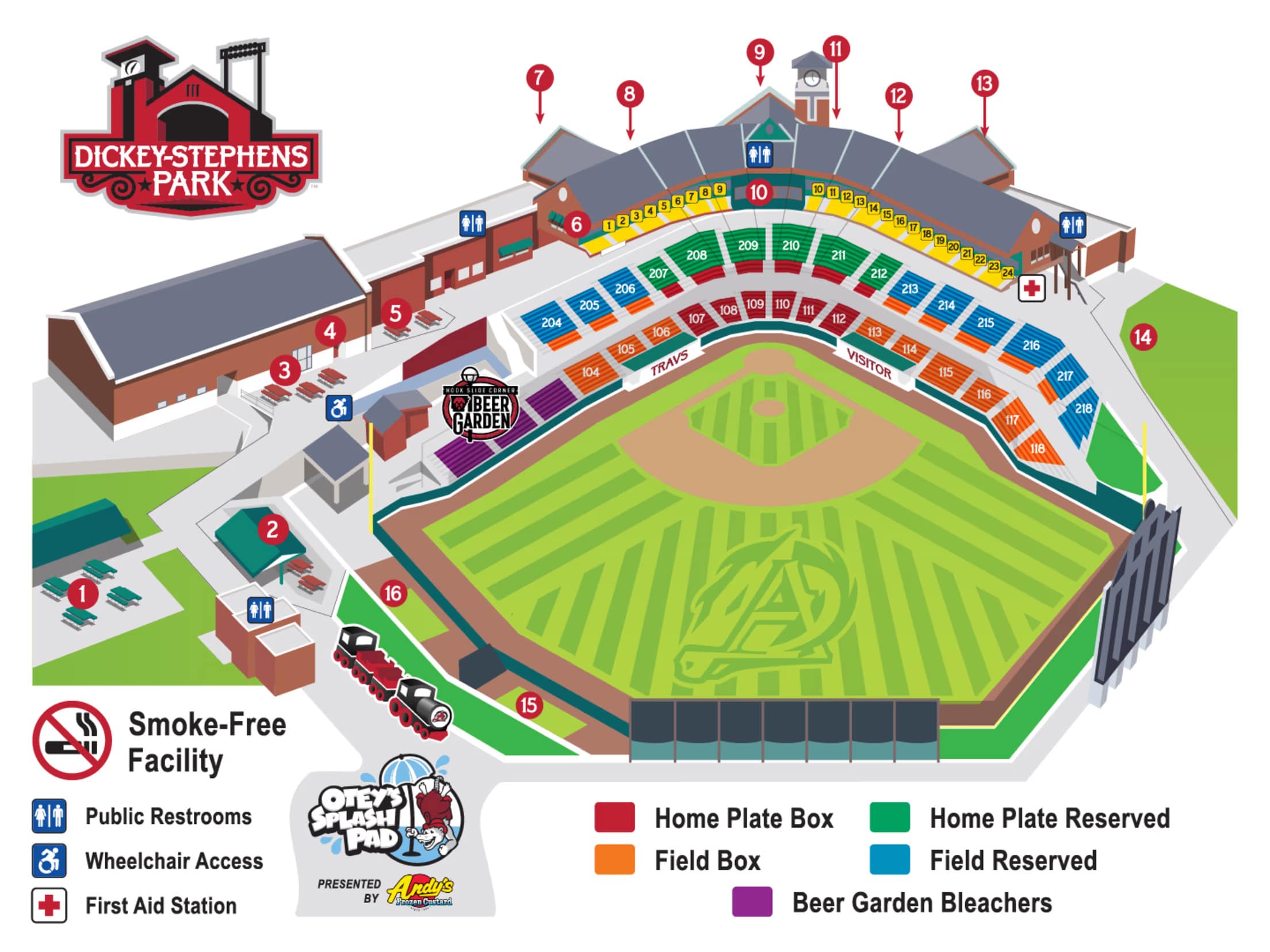 Dickey-Stephens Park Map, North Little Rock, AR